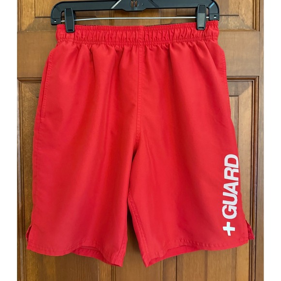 Nike Other - Nike Swim Men's 9" Guard Volley Short Trunks Size M (32-35) Red Mesh-Lined‎